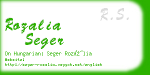 rozalia seger business card